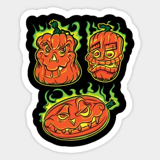 Halloween Jack-O-Lantern Pumpkins Sticker